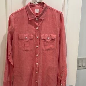 J. Crew Women’s Coral Button-Down coral cotton blouse